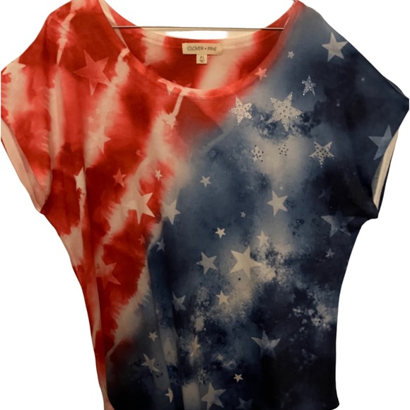 Women's patriotic top celebrate in style MEMORIAL DAY🇱🇷🇱🇷🇱🇷🇱🇷🇱🇷🇱🇷 - Picture 2 of 3